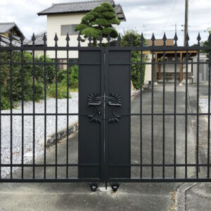 ロートアイアン、スライド式門扉、引き戸門扉