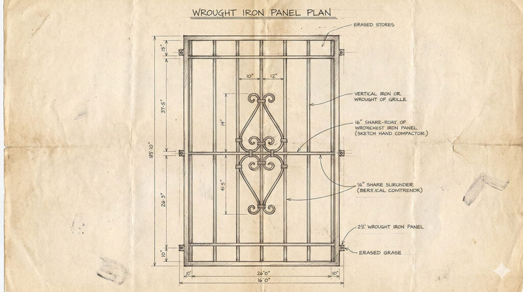 ロートアイアンパネルのオーダーメイド製作